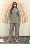Monjolika Fashion Grey Color Printed Rayon Designer Co Ord Set - Distacart