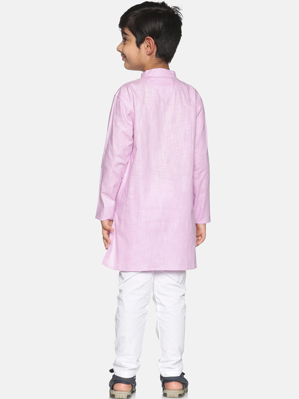 Sethukrishna Boys Purple Pure Cotton Kurta with Pyjamas