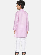 Sethukrishna Boys Purple Pure Cotton Kurta with Pyjamas