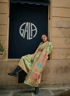 Monjolika Fashion Light Green Color Woven Festival Wear Saree - Distacart