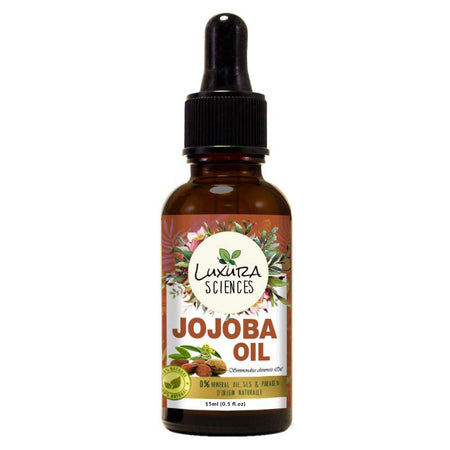 Luxura Sciences Jojoba Oil 100% Pure Cold Pressed Natural Unrefined Moisturizer for Skin Hair and Nails