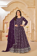 Monjolika Fashion Embroidered Party Wear Purple Salwar Suit - Distacart