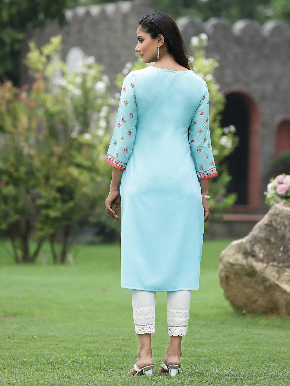 Juniper Women Green Crepe Casual Wear Digital Printed Straight Kurta - Distacart