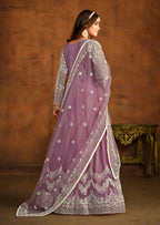 Monjolika Fashion Purple Net Ceremonial Floor Length Salwar Kameez - Distacart
