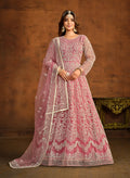 Monjolika Fashion Light Pink Net Ceremonial Floor Length Salwar Kameez - Distacart