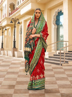 Monjolika Fashion Maroon Colour Sigma Silk Patola Printed Saree With Blouse - Distacart
