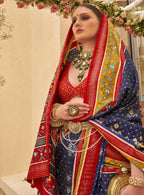 Monjolika Fashion Navy Blue Colour Sigma Silk Patola Printed Saree With Blouse - Distacart