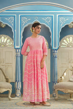Juniper Women's Pink Cotton Cambric Festive Wear Solid Gotta Work Dress - Distacart