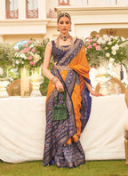 Monjolika Fashion Mustard Colour Sigma Silk Patola Printed Saree With Blouse - Distacart