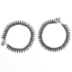 Mominos Fashion Kamal Johar Oxidised Silver Women Wear Anklets