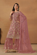 Monjolika Fashion Light Pink Net Embroidered Trendy Salwar Suit - Distacart