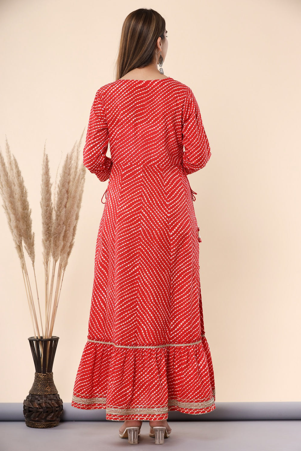 Juniper Women's Maroon Printed Embroidered Mirror Work Sequin Cotton Flared Dress - Distacart