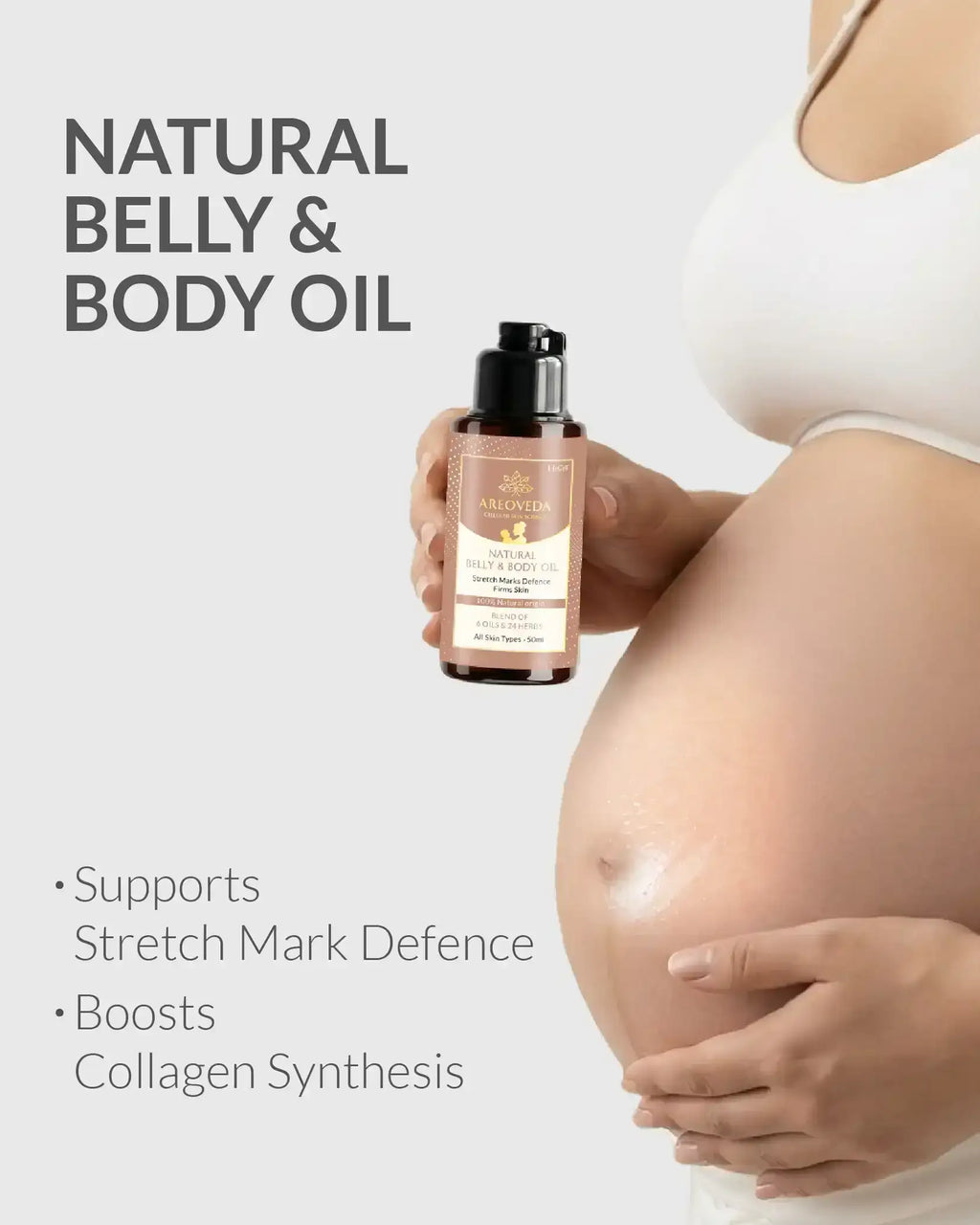 AreoVeda Belly and Body Oil texture and application