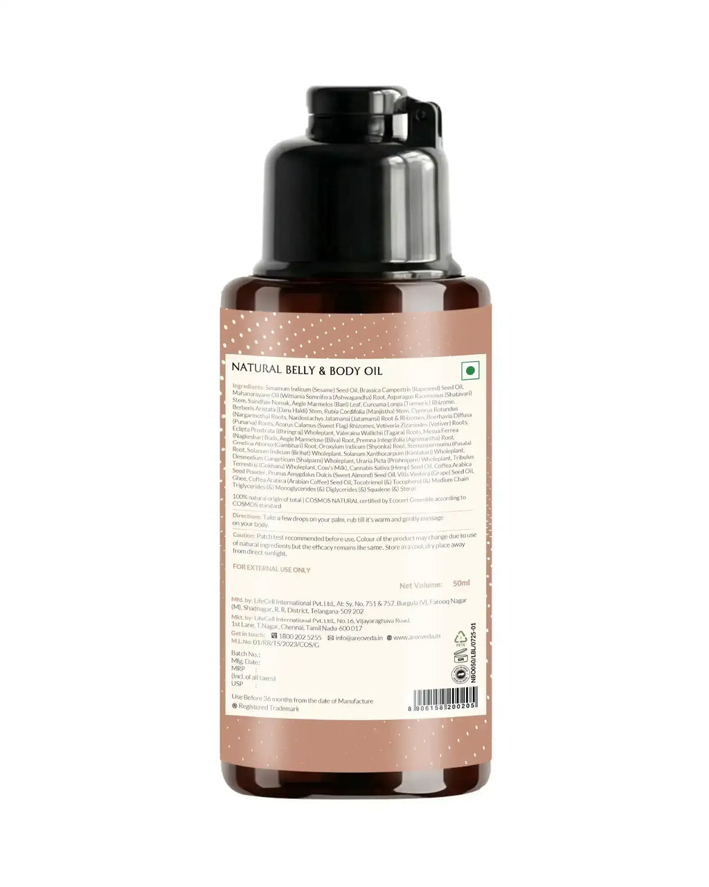 AreoVeda Natural Belly & Body Oil