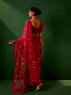 Sangria Embroidered Net Saree - Distacart