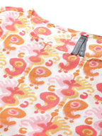 HERE&NOW Women Orange & White Ethnic Motifs Printed Kurta