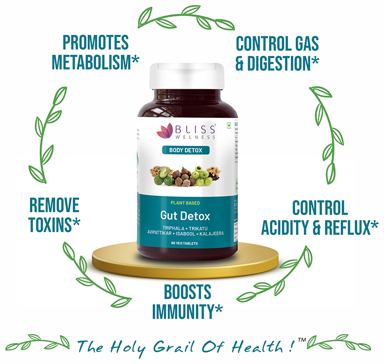 bliss welness gut detox veg tablet