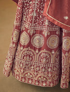 Monjolika Fashion Faux Georgette Light Brown Anarkali Salwar Kameez - Distacart
