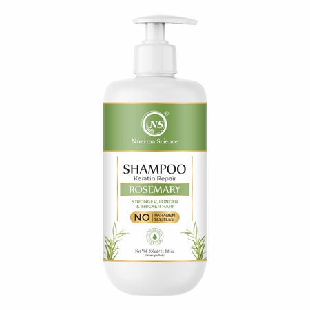 Nuerma Science Keratin Repair Rosemary Shampoo for Damaged, Dry & Frizzy Hair