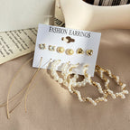 Gold-Plated Alloy Set Of 6 Designer Earrings - The Pari - Distacart