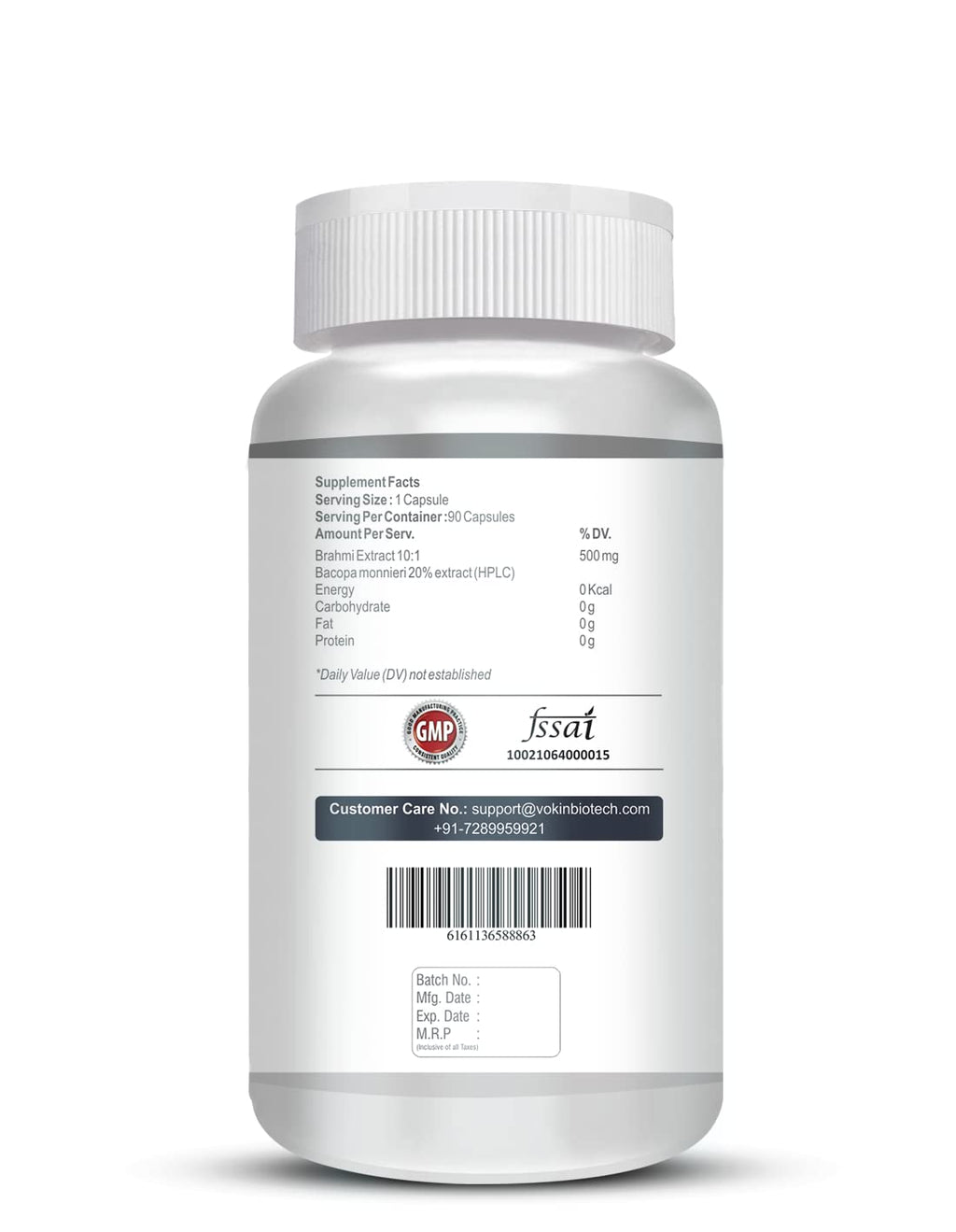 Vokin Biotech Bacopa Brahmi Extract- Support Brain Health- 500mg