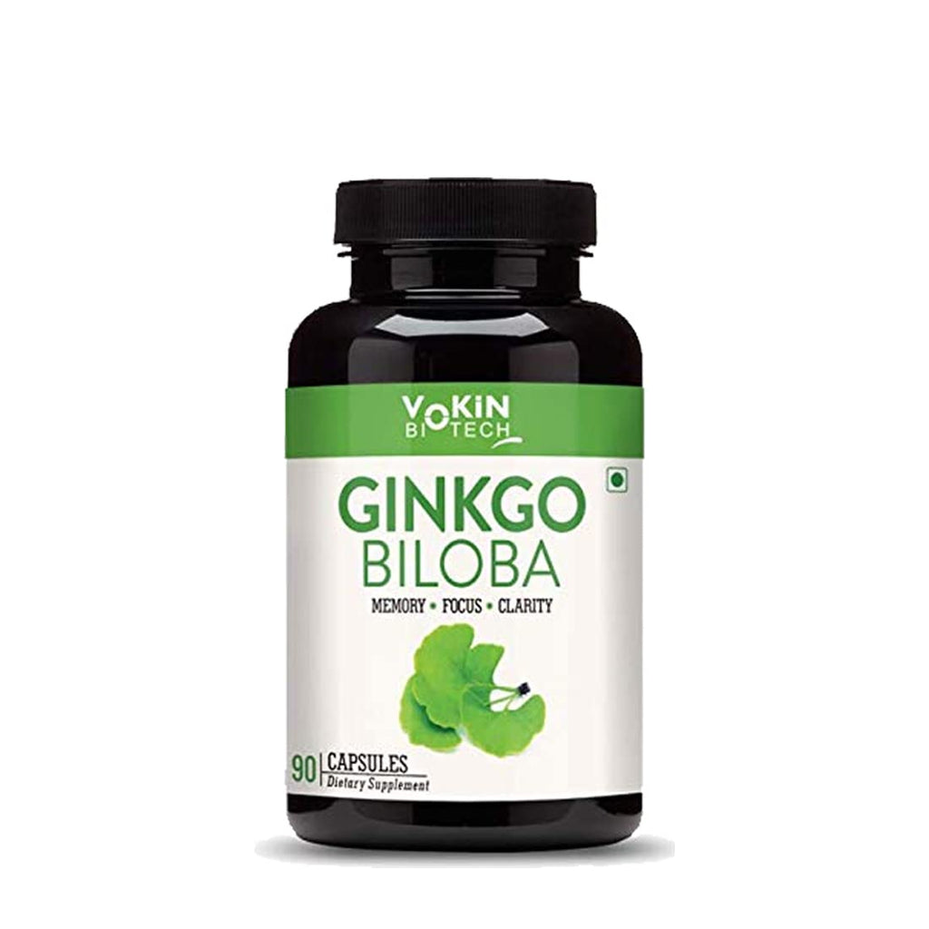 Vokin Biotech Ginkgo Biloba with Brahmi Boosts Concentration & Learning Activities