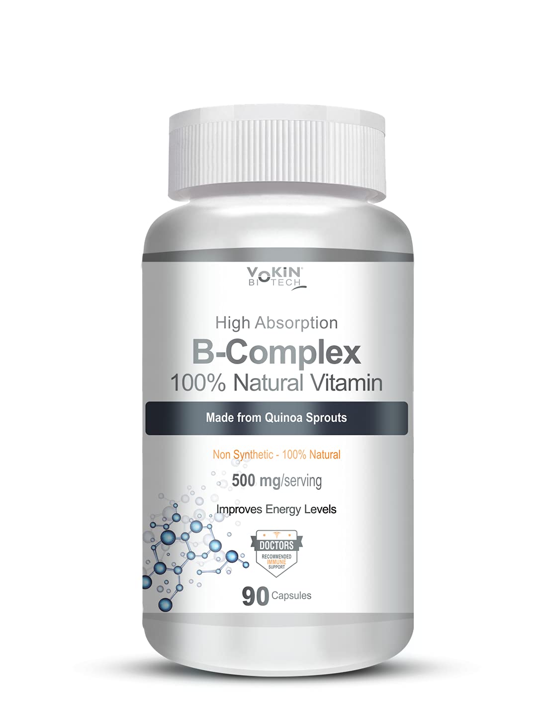 Vokin Biotech 100% Natural Vitamin B-Complex Capsules
