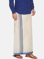 Sethukrishna Off White Traditional Kerala Double Mundu - Distacart