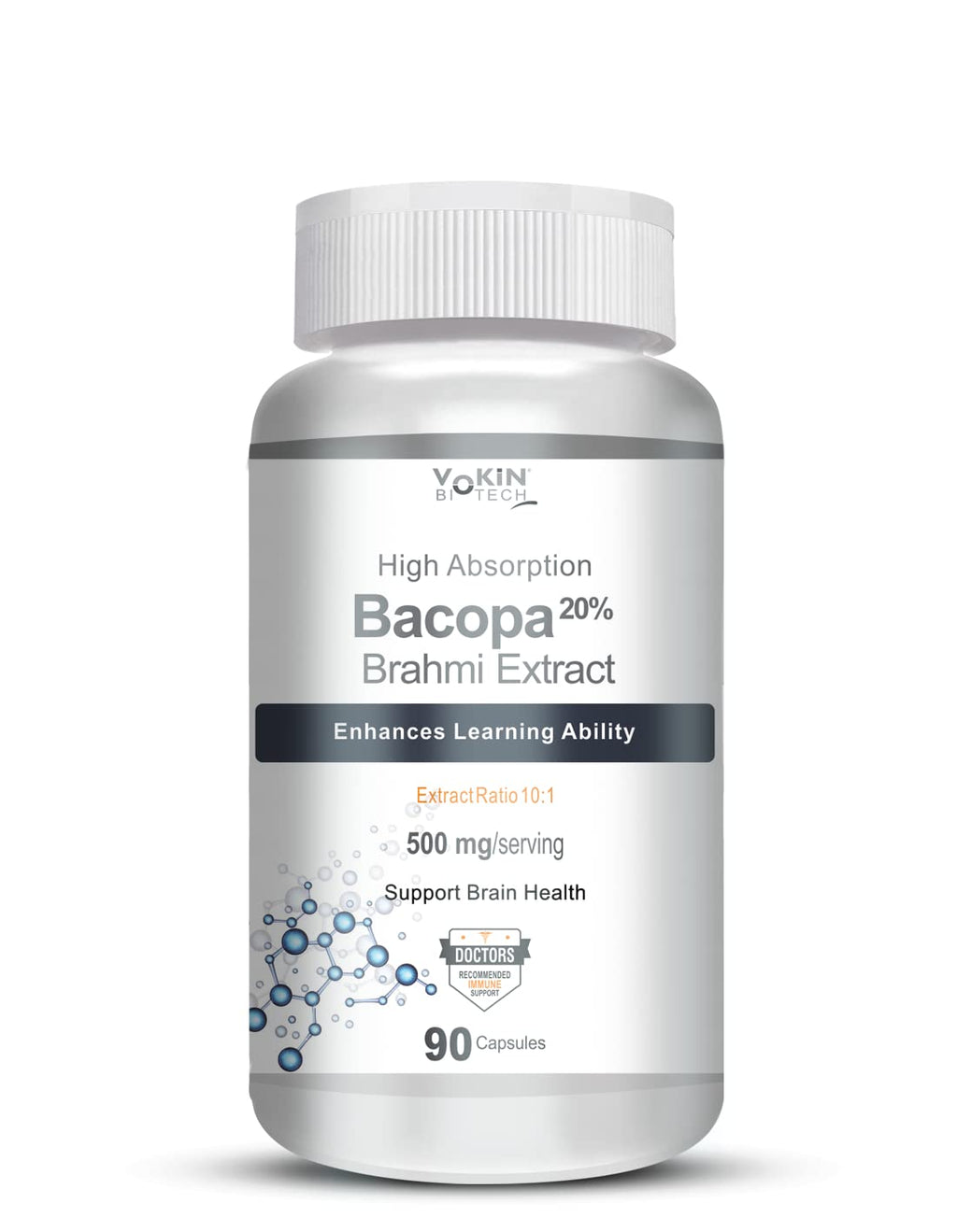 Vokin Biotech Bacopa Brahmi Extract- Support Brain Health- 500mg