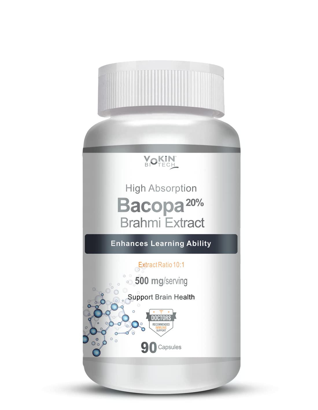 Vokin Biotech Bacopa Brahmi Extract- Support Brain Health- 500mg