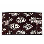 Floral Design Fridge Top Cover with 6 Utility Pockets - Brown Color