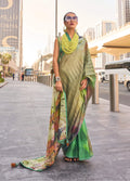 Monjolika Fashion Beige Color Swiss Satin Printed Saree With Blouse - Distacart
