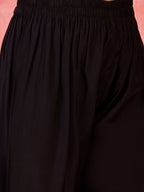 Joban Fashion Black Silk Embroidery Readymade Kurta Set - Distacart