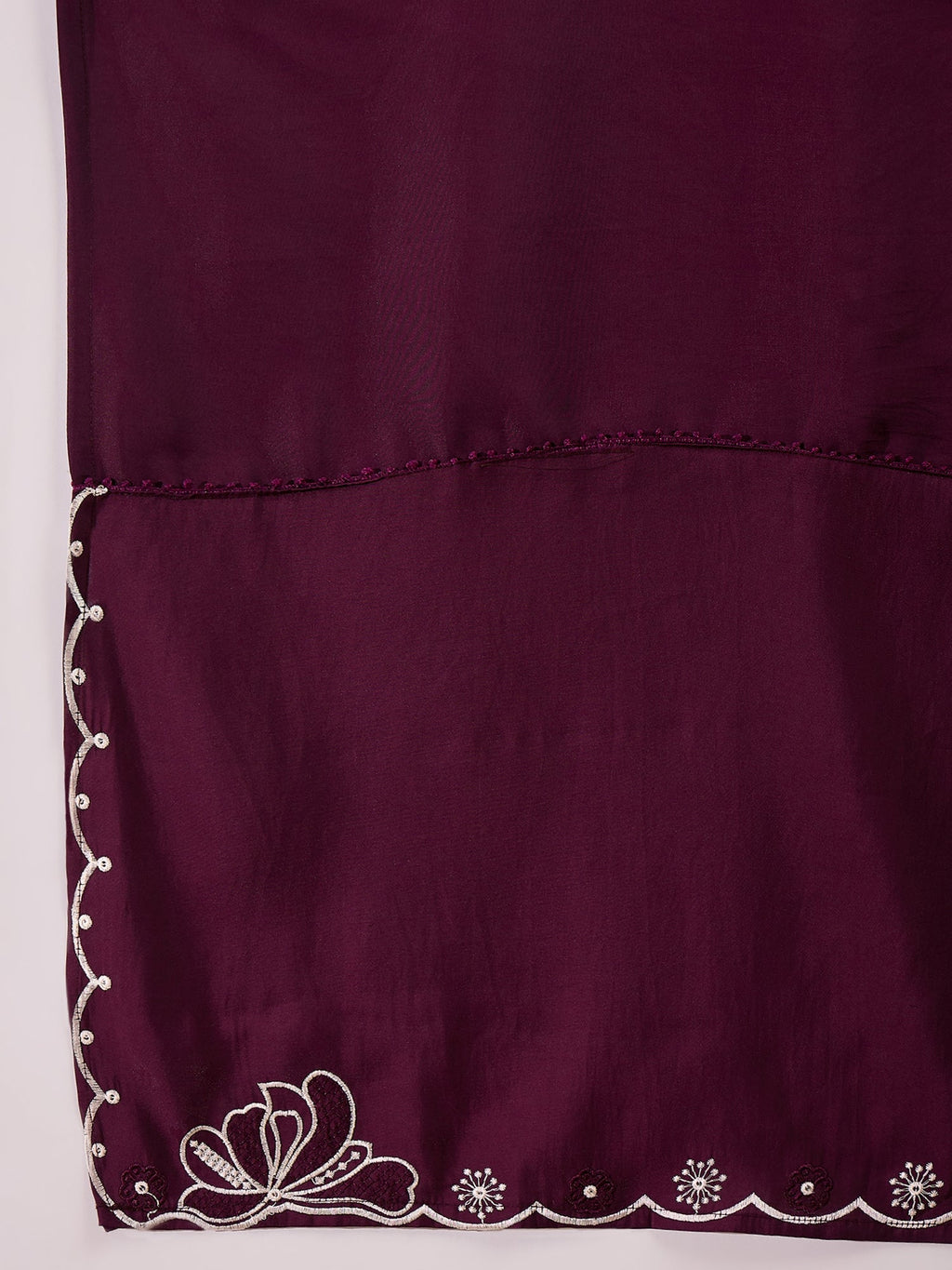 Joban Fashion Purple Silk Embroidery Readymade Kurta Set - Distacart