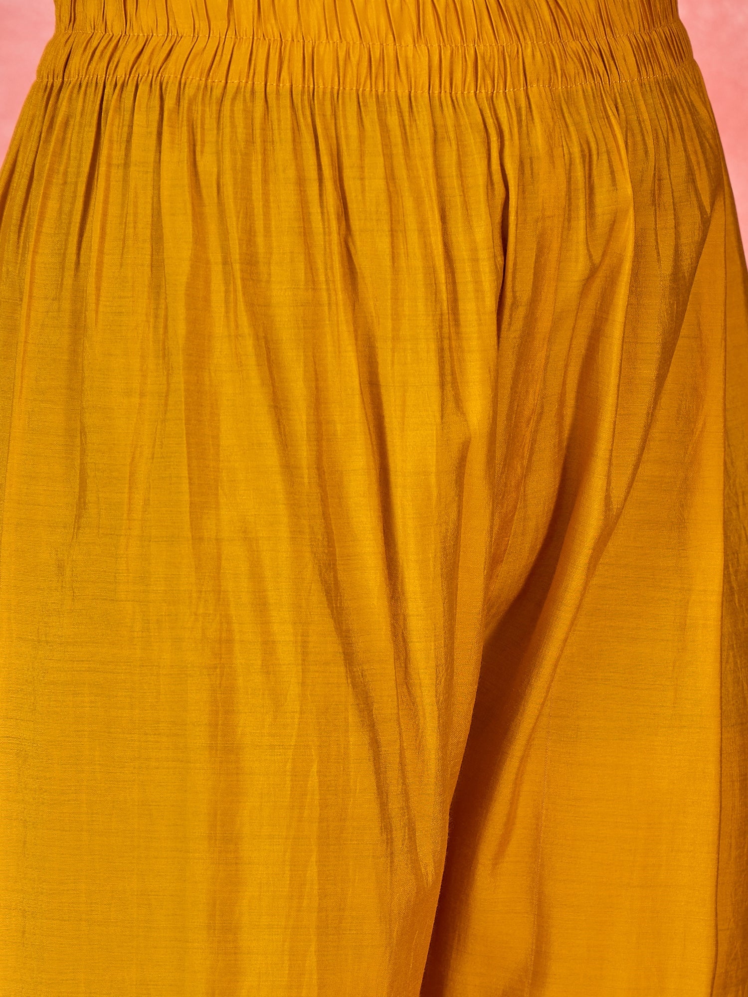 Joban Fashion Yellow Silk Embroidery Readymade Kurta Set - Distacart