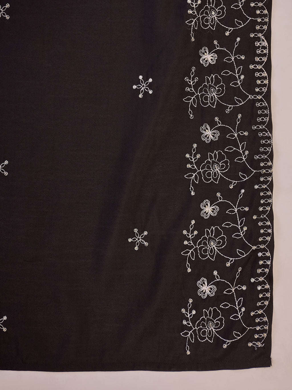 Joban Fashion Black Silk Embroidery Readymade Kurta Set - Distacart