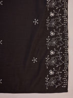 Joban Fashion Black Silk Embroidery Readymade Kurta Set - Distacart