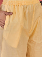 Joban Fashion Cream Cotton Embroidery Readymade Kurta Set - Distacart