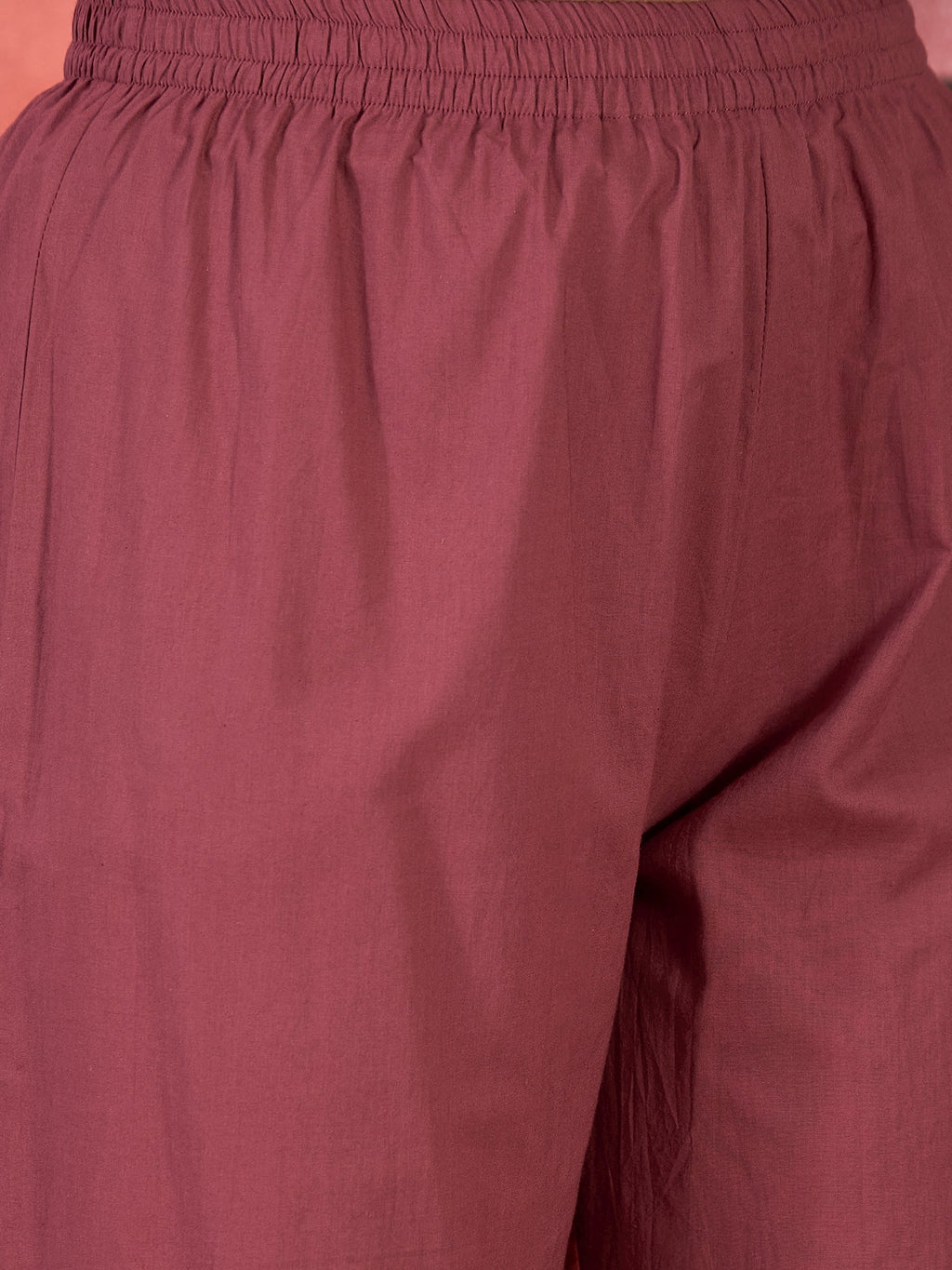 Joban Fashion Maroon Cotton Embroidery Readymade Kurta Set - Distacart