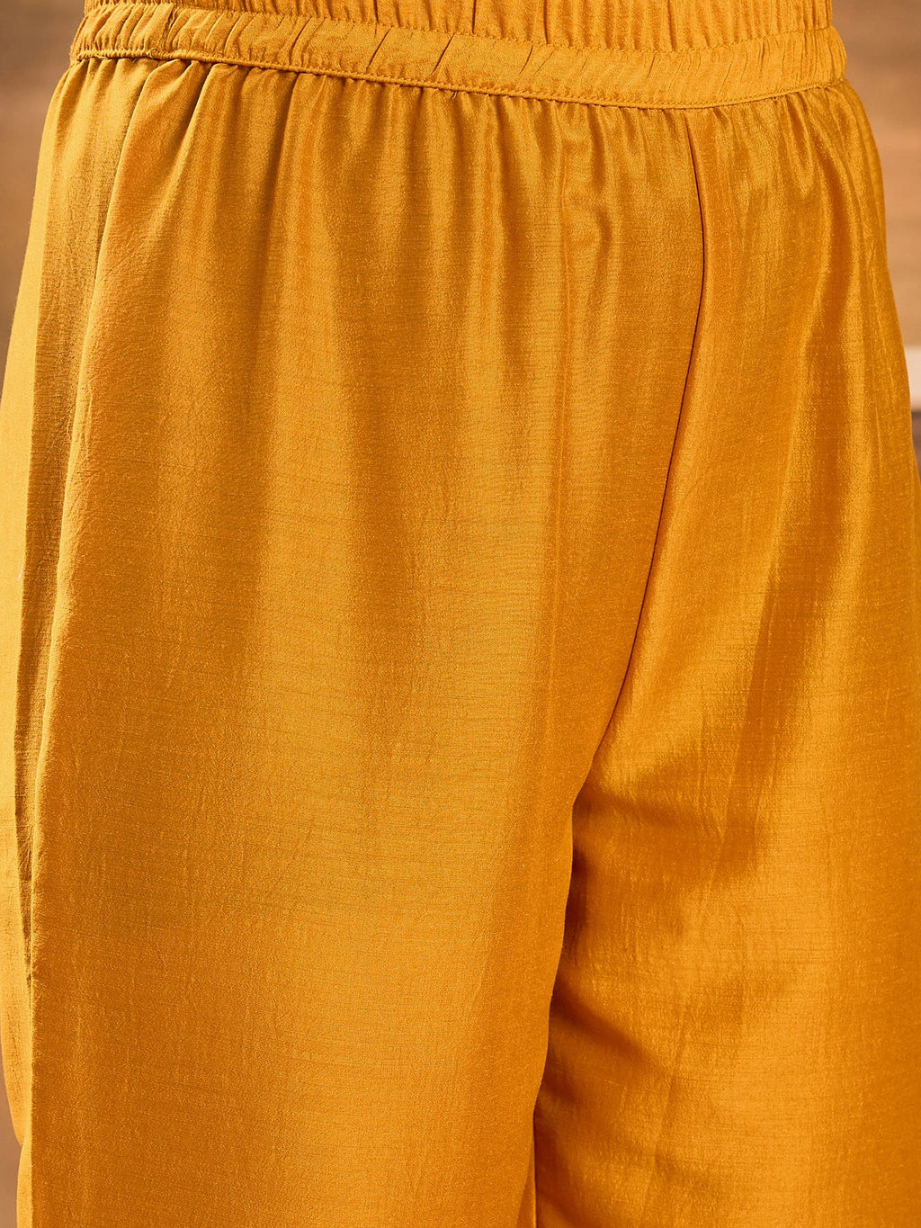 Joban Fashion Mustard Silk Embroidered Readymade Kurta Set - Distacart