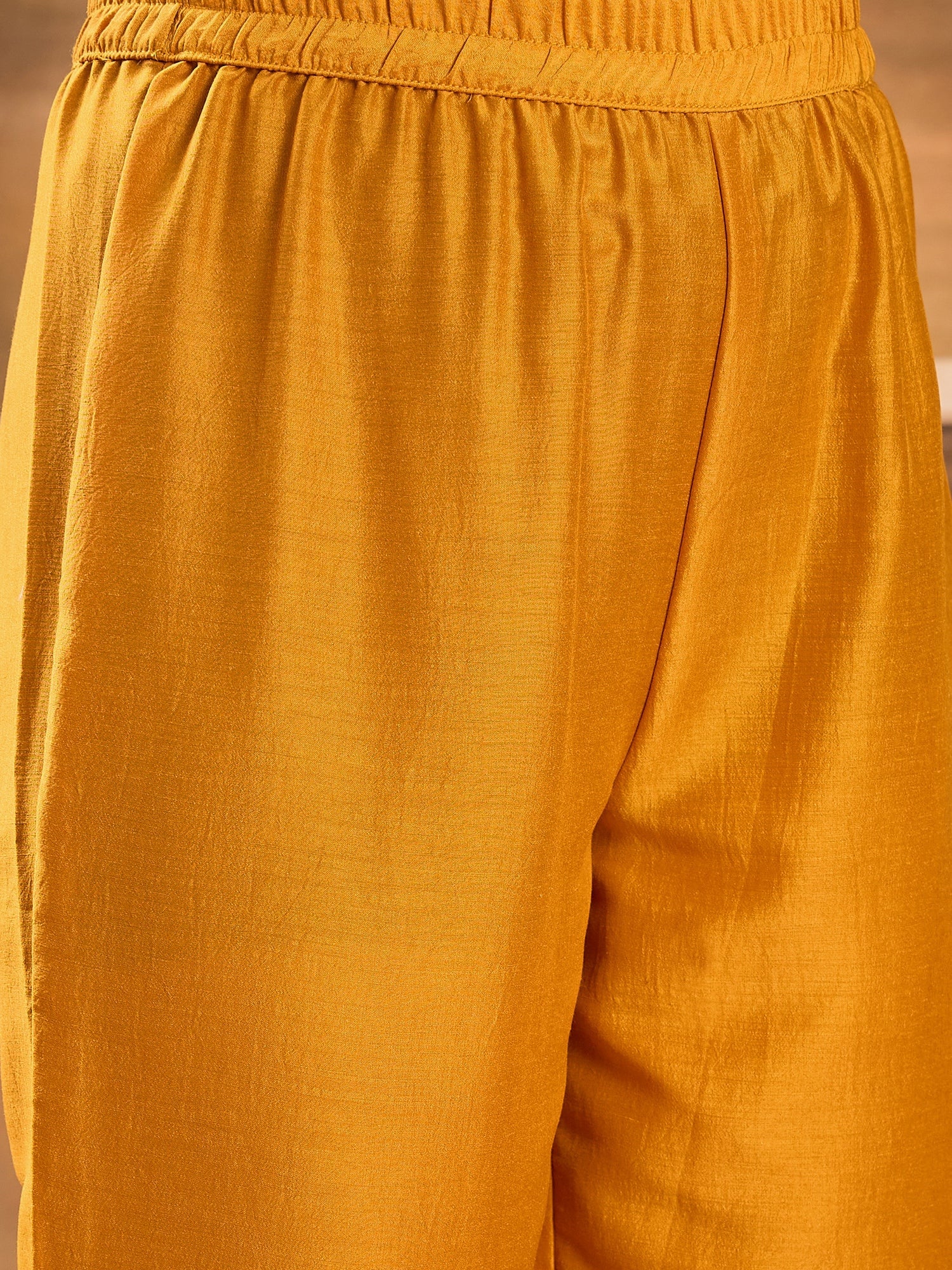 Joban Fashion Mustard Silk Embroidered Readymade Kurta Set - Distacart