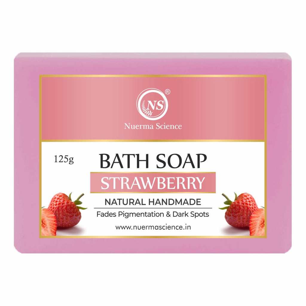 Nuerma Science Strawberry Bath Soap | Fades Pigmentation & Dark Spots - Distacart