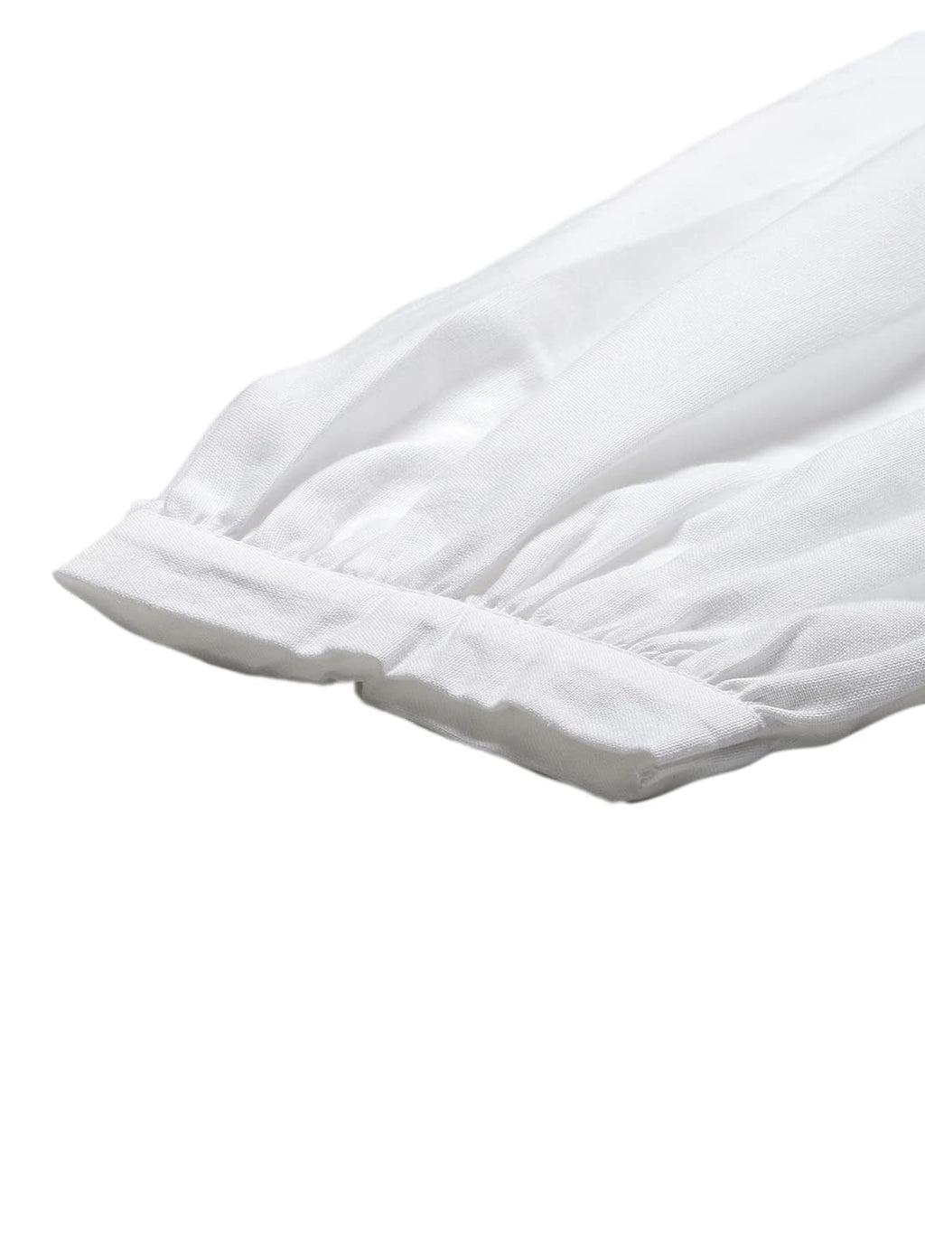 Juniper Women's White Solid Cotton Flex Dhoti Style Pants