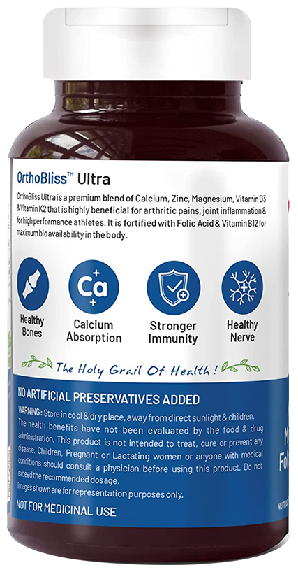 bliss welness joint health calcium zinc megnesium d3 k2 veg tablet