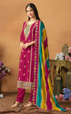 Monjolika Fashion Faux Georgette Embroidered Trendy Salwar Suit In Magenta - Distacart