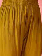 Joban Fashion Mustard Silk Embroidery Readymade Kurta Set - Distacart
