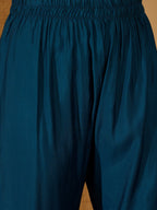 Joban Fashion Teal Silk Embroidery Readymade Kurta Set - Distacart