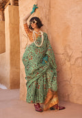 Monjolika Fashion Stunning Sea Green Colour Printed Tissue Designer Saree - Distacart