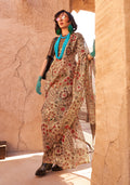 Monjolika Fashion Stunning Beige Colour Printed Tissue Designer Saree - Distacart