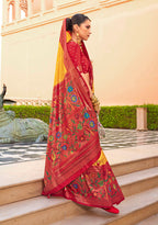 Monjolika Fashion Mustard Colour Soft Silk Sarees With Traditional Motifs - Distacart